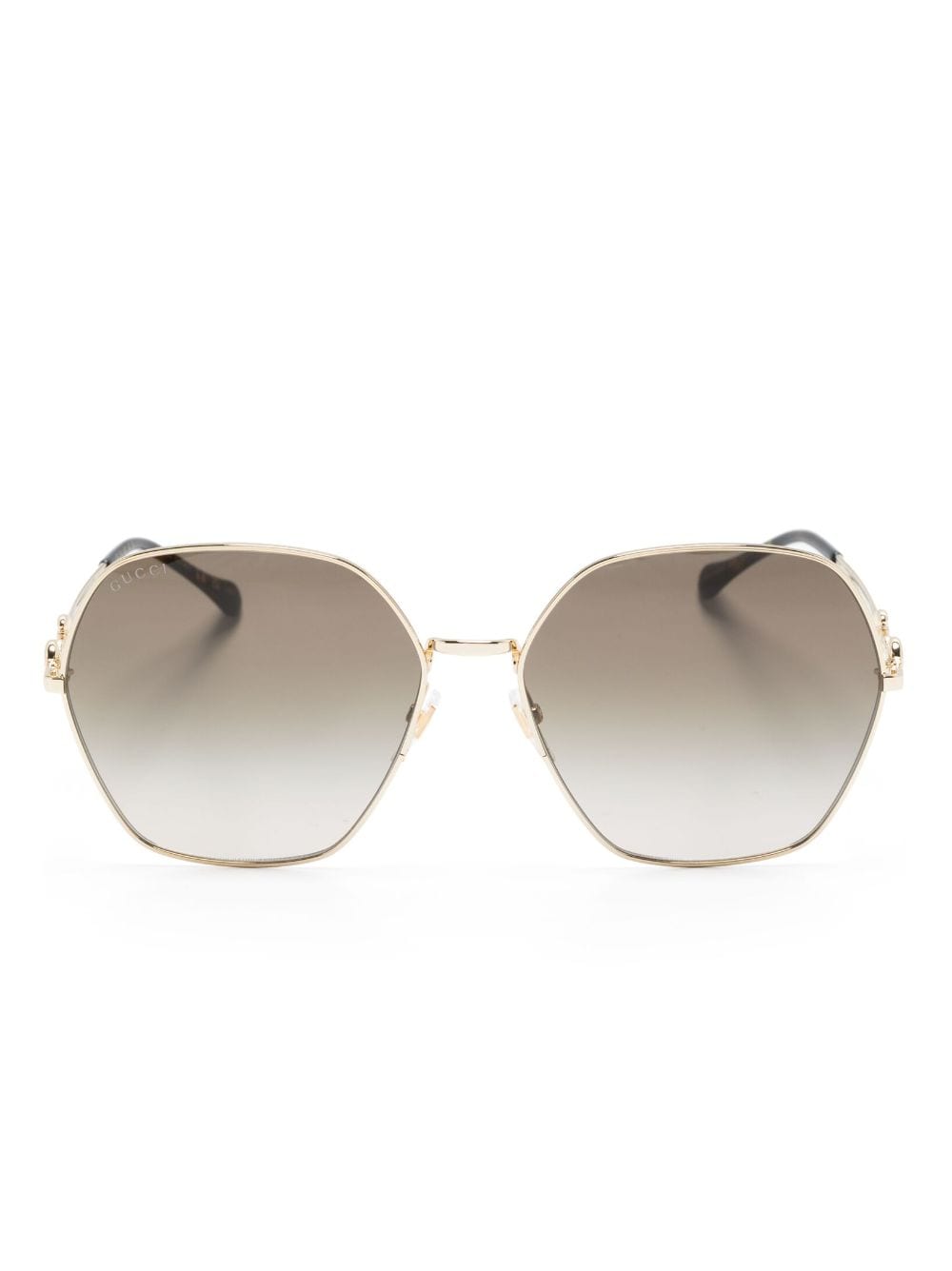 Gucci Eyewear horsebit sunglasses - Gold von Gucci Eyewear