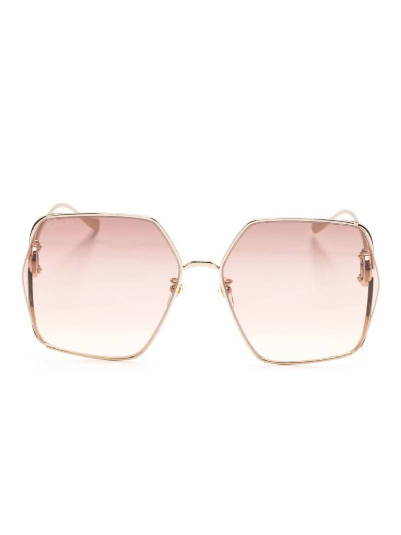 Gucci Eyewear interlocking-G square-frame sunglasses - Pink von Gucci Eyewear