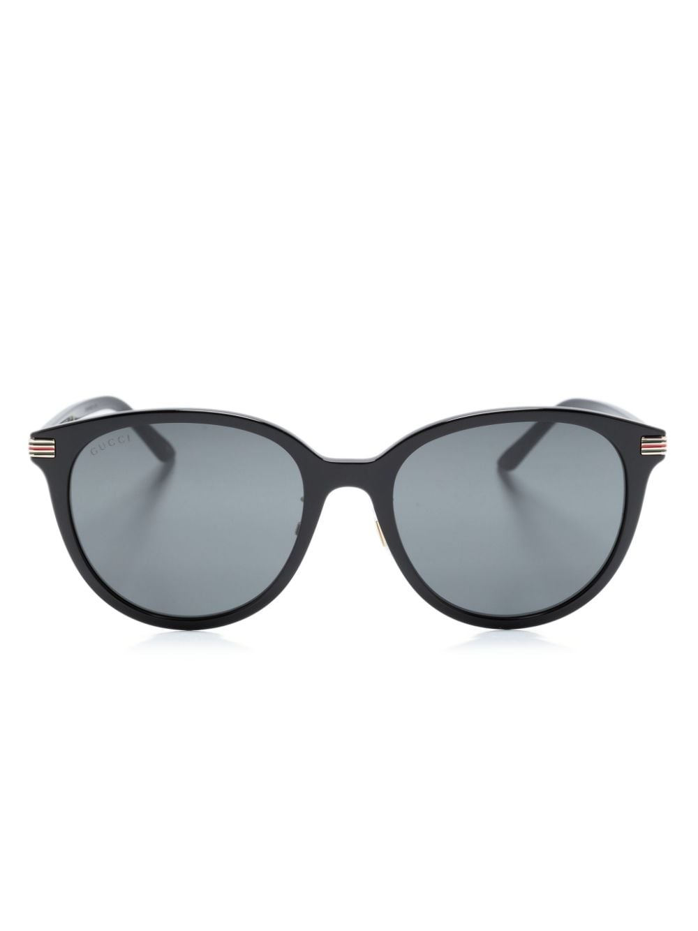 Gucci Eyewear logo-engraved round-frame sunglasses - Black von Gucci Eyewear