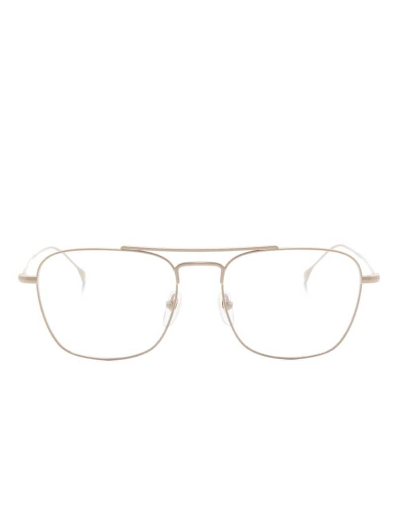 Gucci Eyewear logo-engraved square-frame glasses - Neutrals von Gucci Eyewear