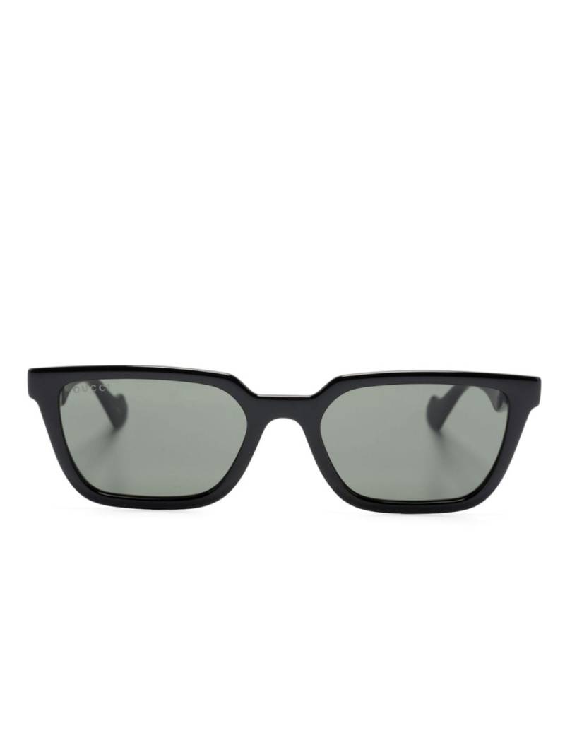 Gucci Eyewear logo-lettering rectangle-frame sunglasses - Black von Gucci Eyewear