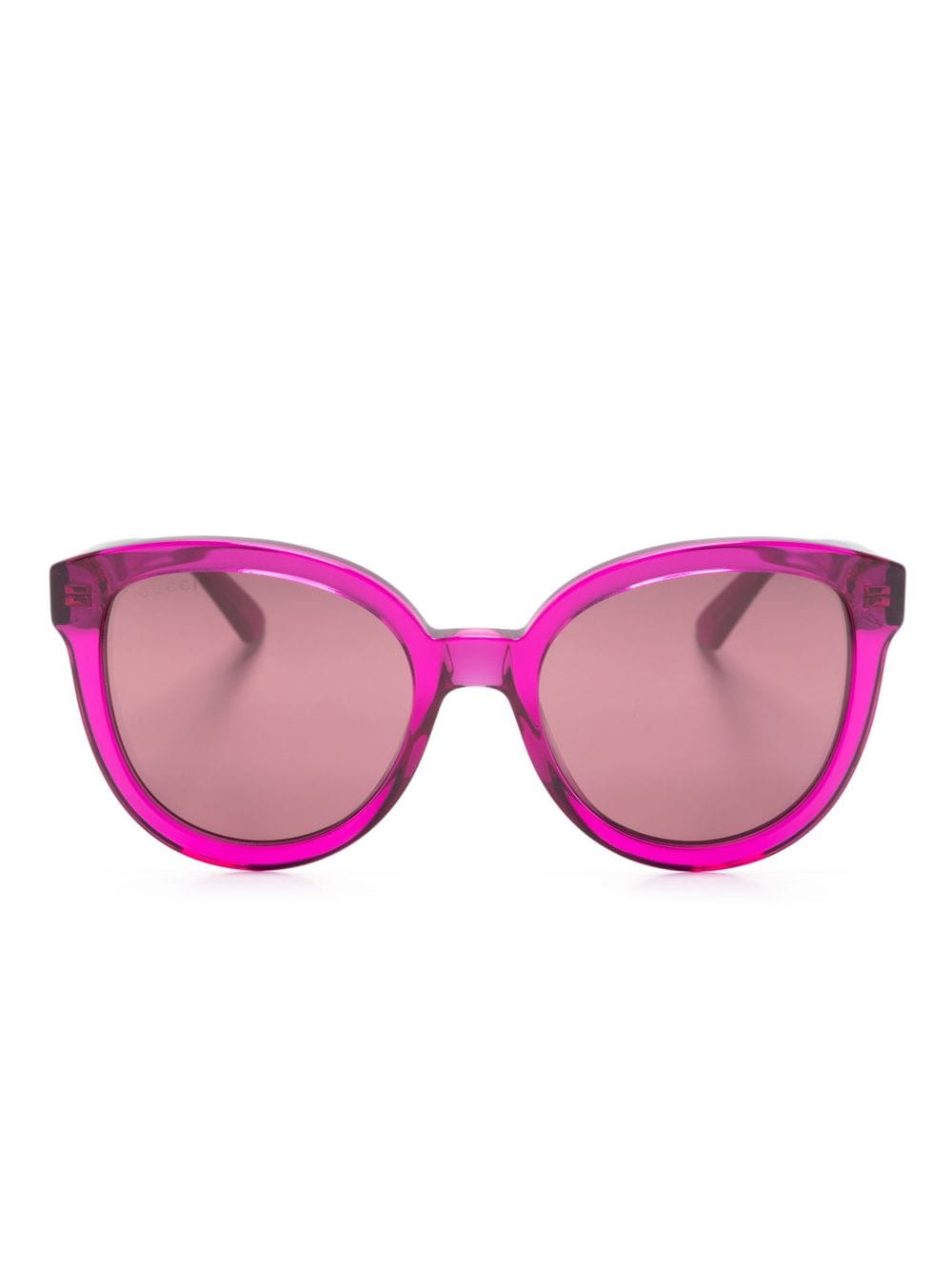 Gucci Eyewear logo-plaque cat-eye sunglasses - Purple von Gucci Eyewear