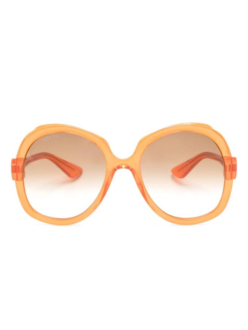Gucci Eyewear logo-plaque oversize-frame sunglasses - Orange von Gucci Eyewear