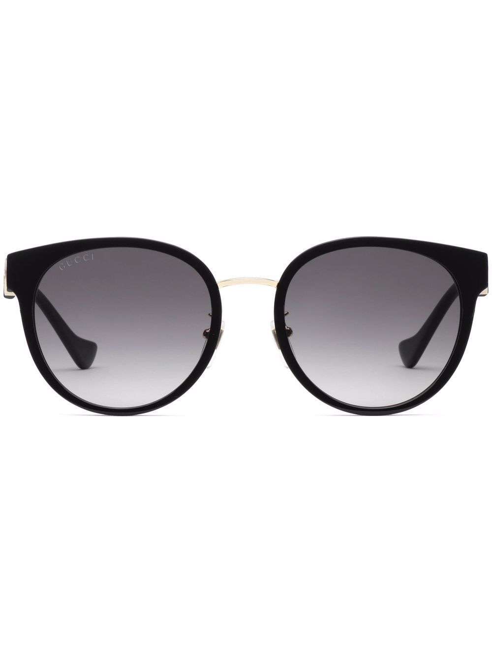 Gucci Eyewear logo-plaque round-frame sunglasses - Grey von Gucci Eyewear