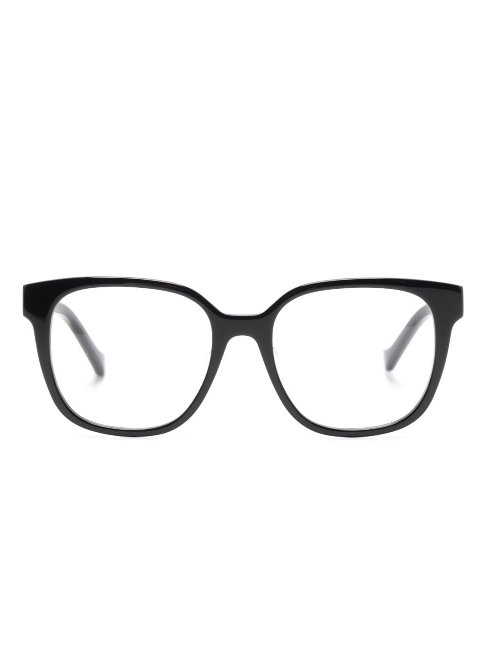 Gucci Eyewear logo-plaque square-frame glasses - Black von Gucci Eyewear