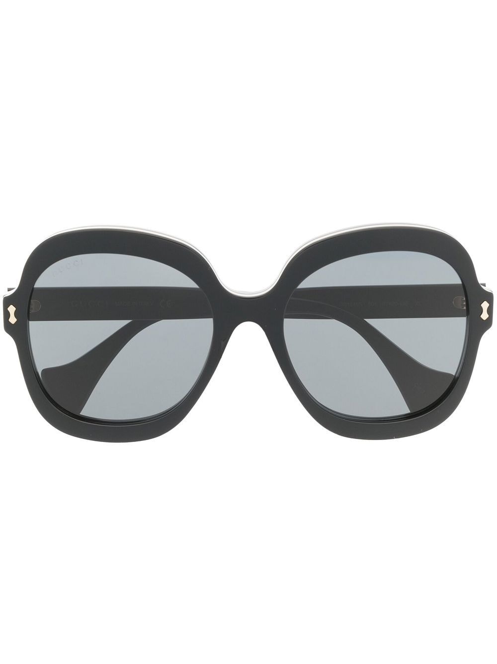 Gucci Eyewear logo-plaque square-frame sunglasses - Black von Gucci Eyewear