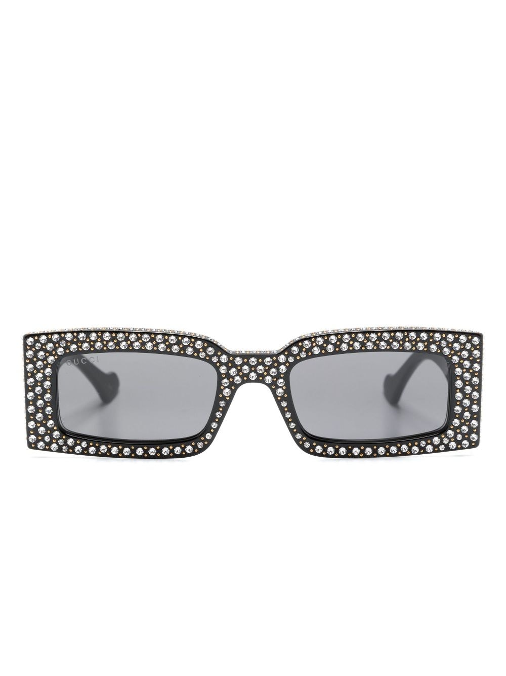 Gucci Eyewear embellished rectangle-frame sunglasses - Black von Gucci Eyewear