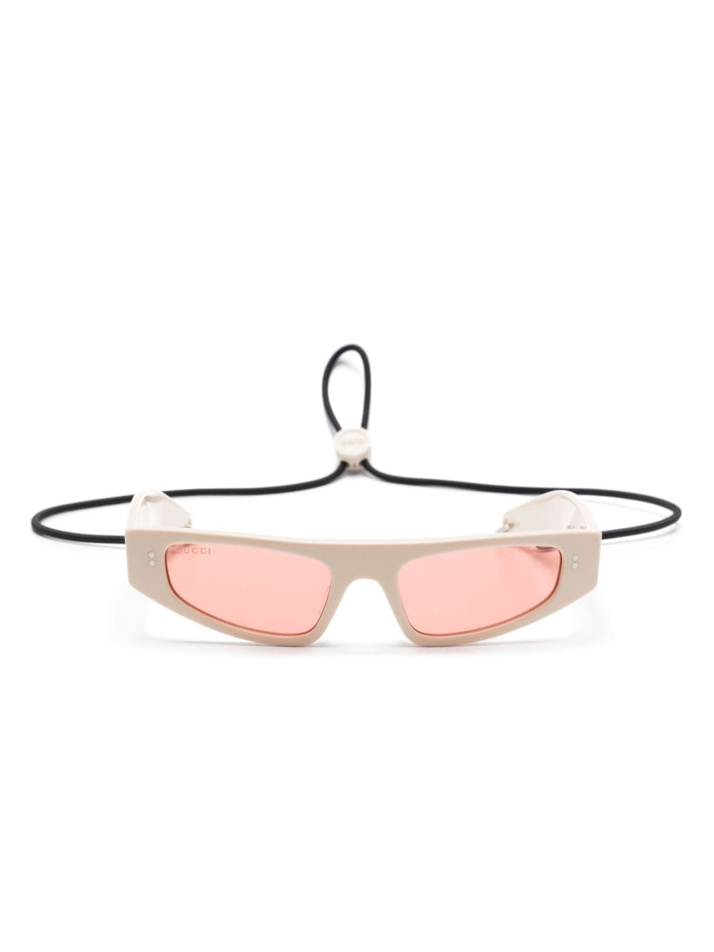 Gucci Eyewear narrow shield-frame sunglasses - White von Gucci Eyewear