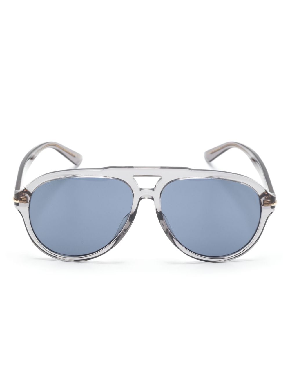 Gucci Eyewear logo-print oversize-frame sunglasses - Grey von Gucci Eyewear