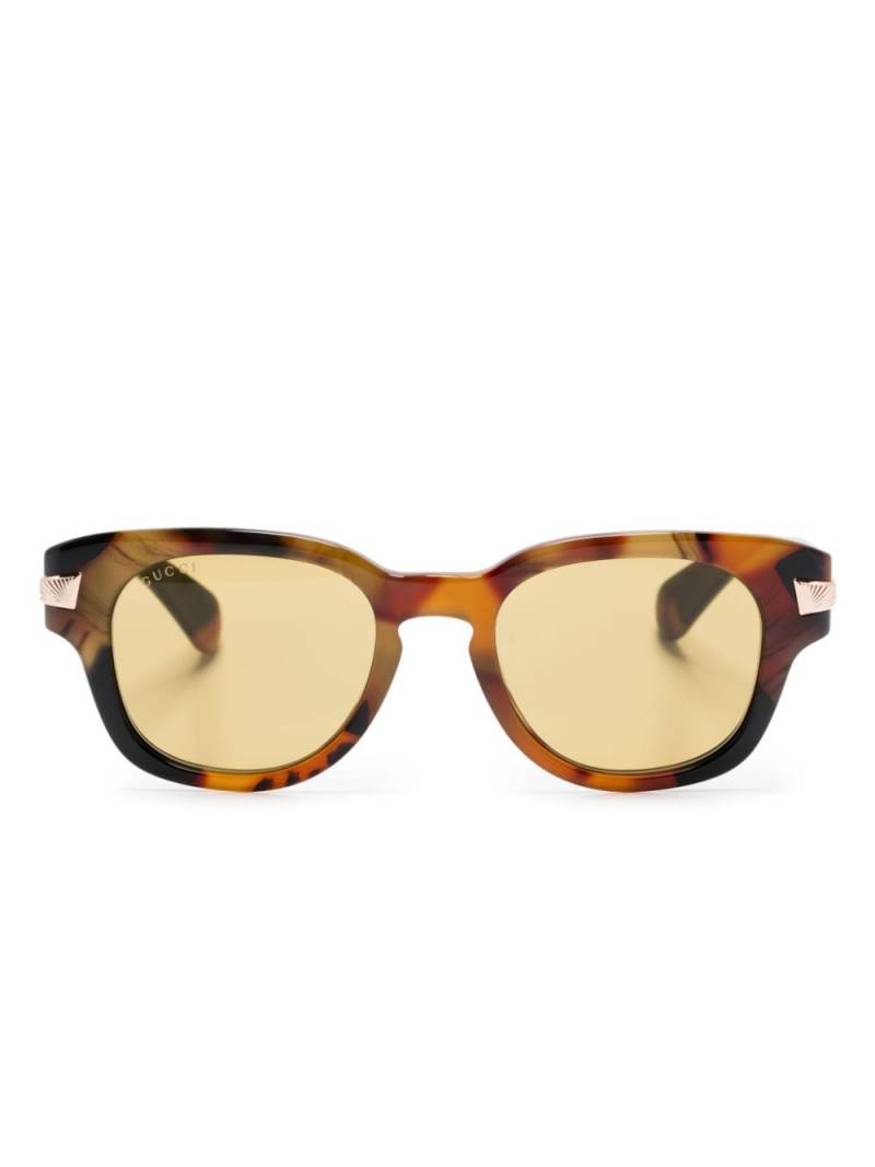 Gucci Eyewear oval-frame sunglasses - Brown von Gucci Eyewear