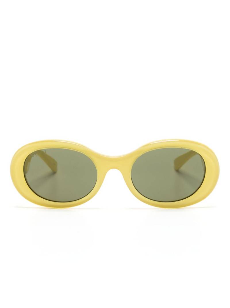 Gucci Eyewear oval-frame sunglasses - Yellow von Gucci Eyewear