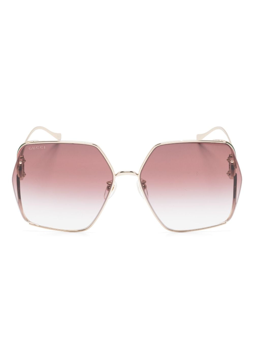 Gucci Eyewear oversize square-frame sunglasses - Gold von Gucci Eyewear