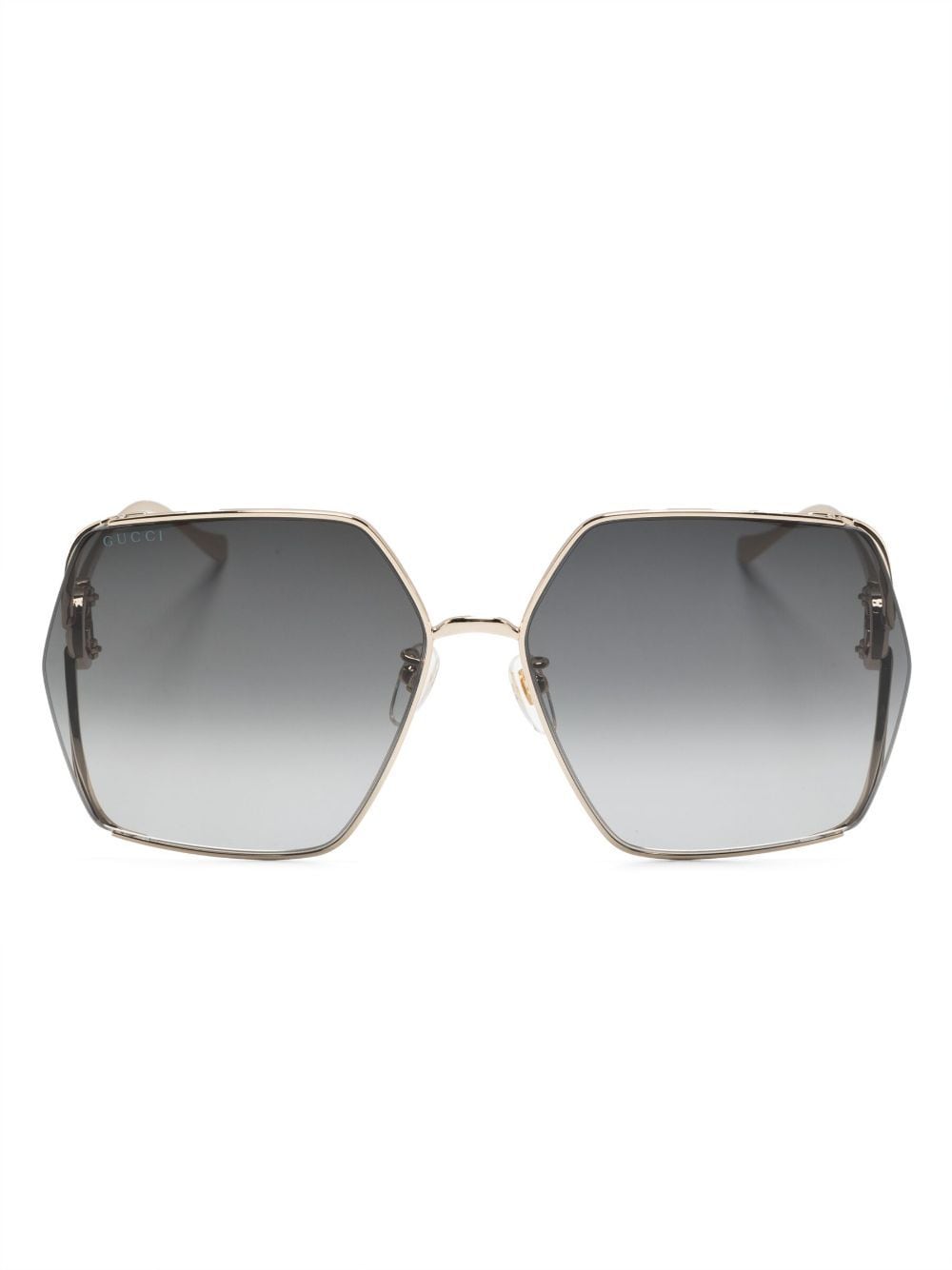 Gucci Eyewear oversize square-frame sunglasses - Gold von Gucci Eyewear