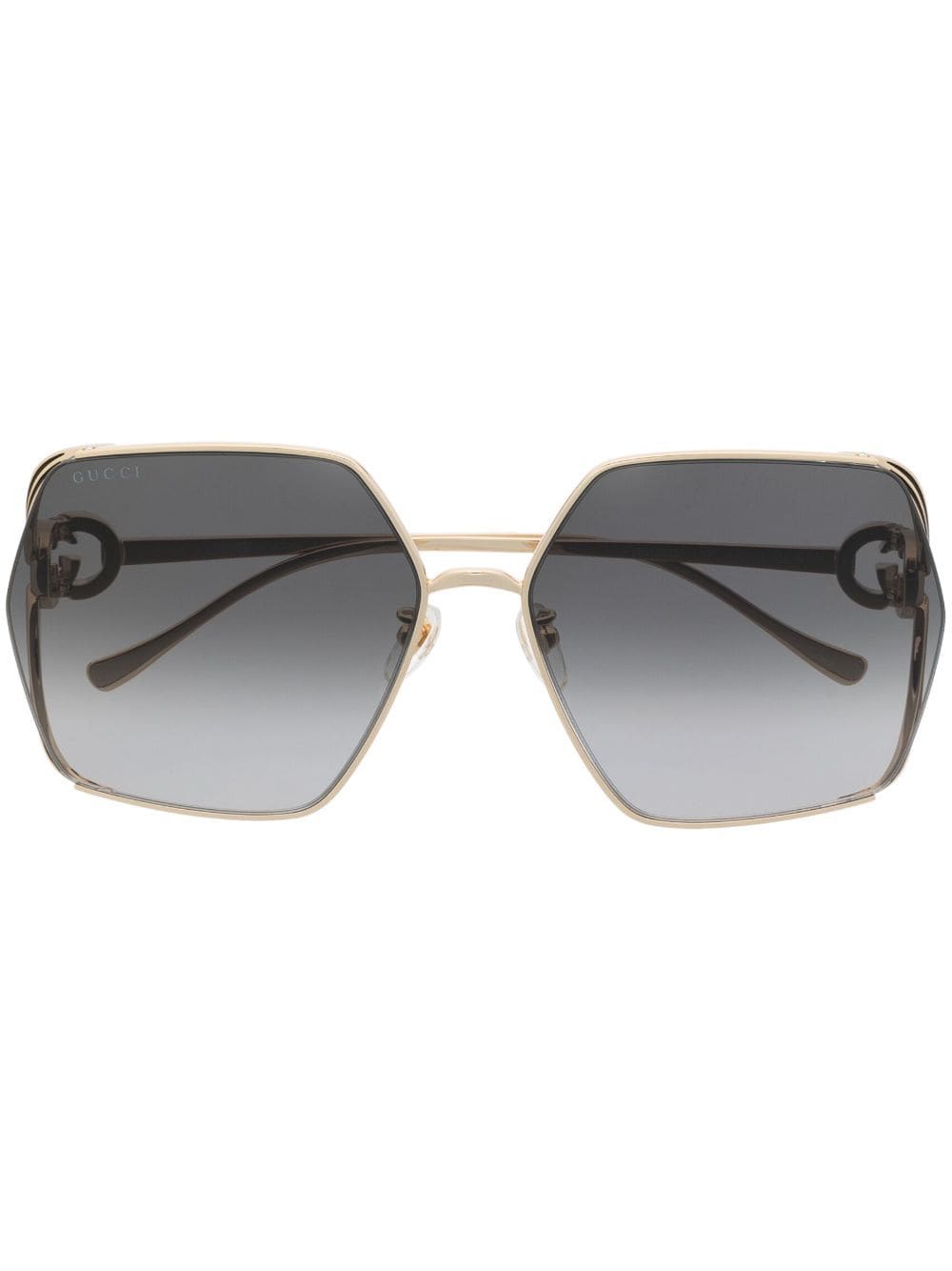 Gucci Eyewear oversize square-frame sunglasses - Gold von Gucci Eyewear