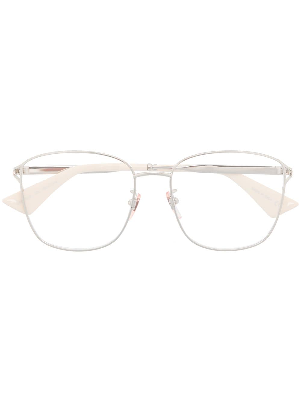 Gucci Eyewear oversized frame glasses - Silver von Gucci Eyewear
