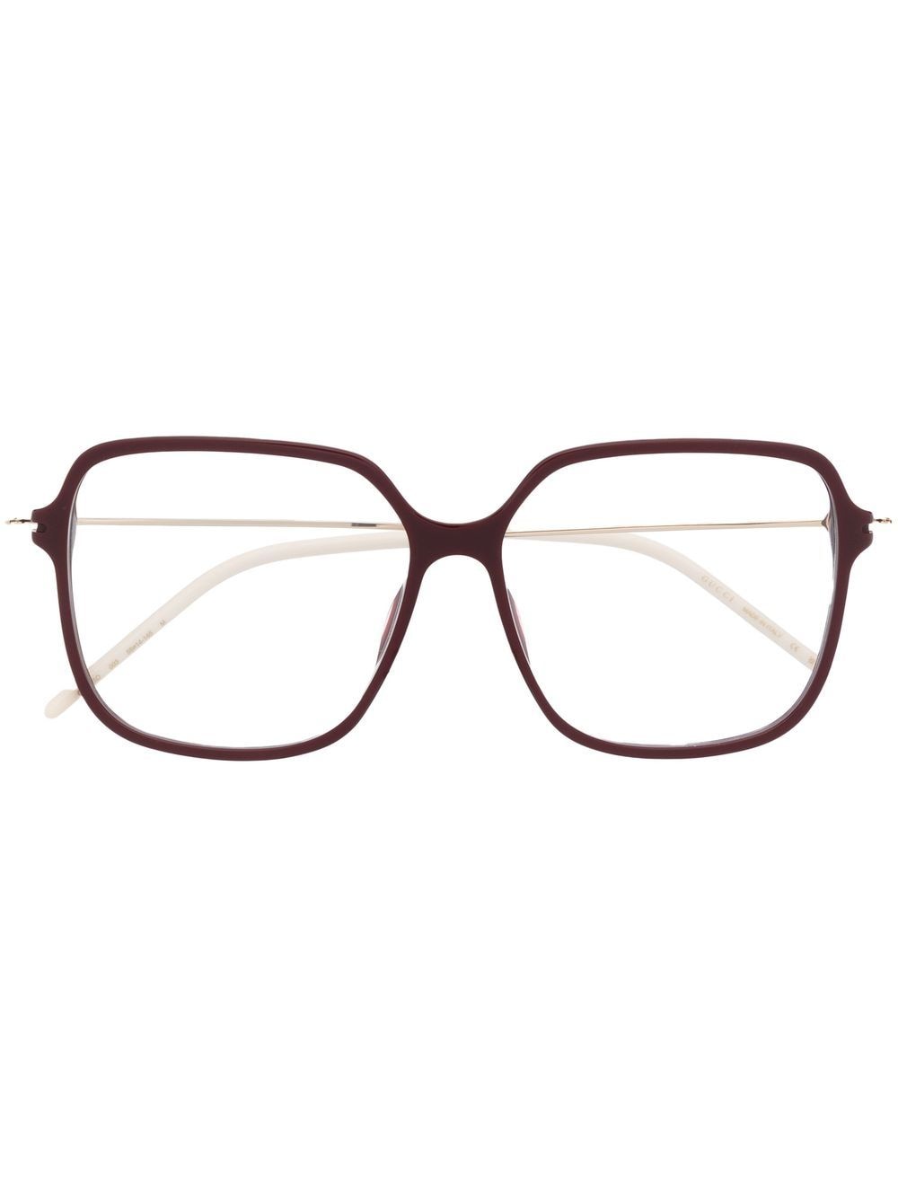 Gucci Eyewear oversized-frame logo glasses - Red von Gucci Eyewear