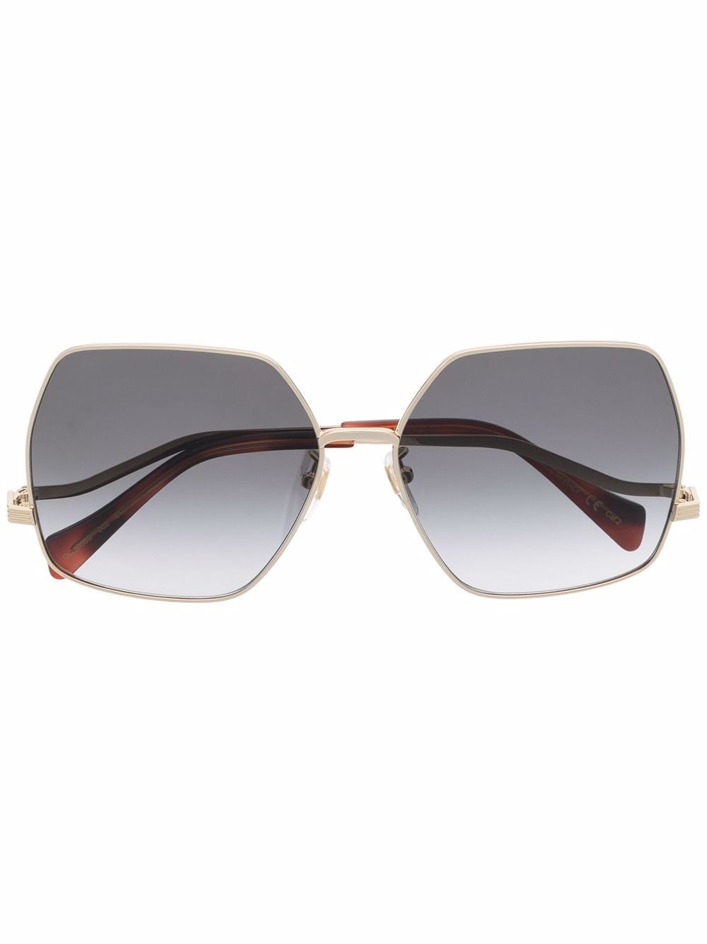 Gucci Eyewear oversized frame sunglasses - Gold von Gucci Eyewear
