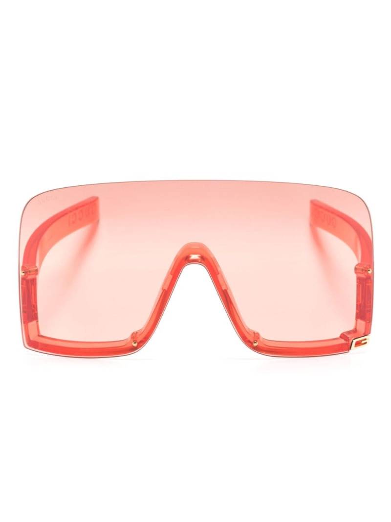 Gucci Eyewear oversized shield-frame sunglasses - Red von Gucci Eyewear