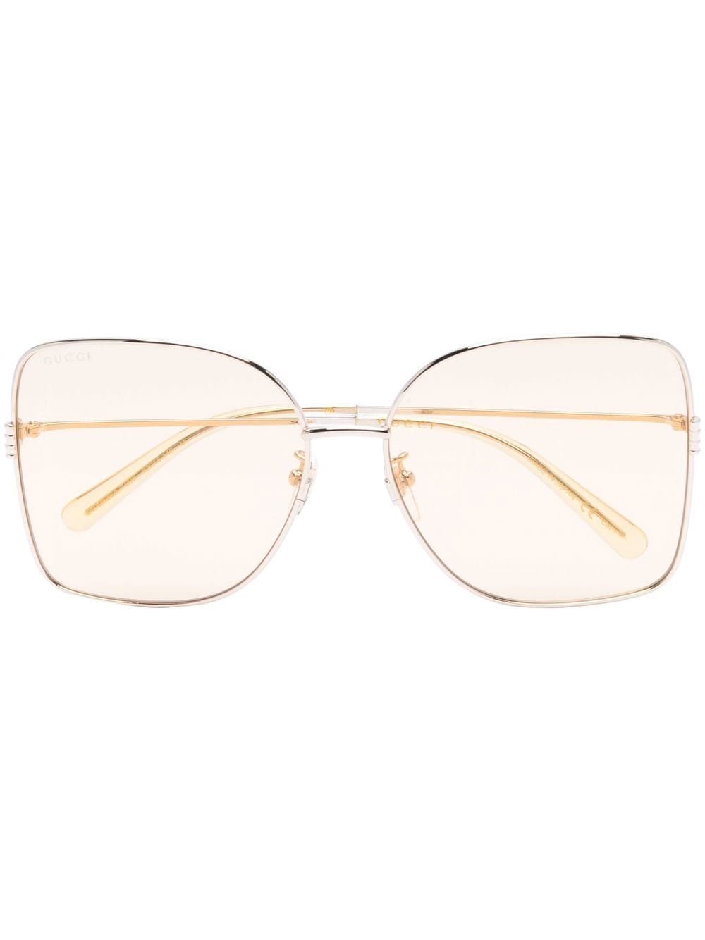 Gucci Eyewear oversized square-frame sunglasses - Gold von Gucci Eyewear