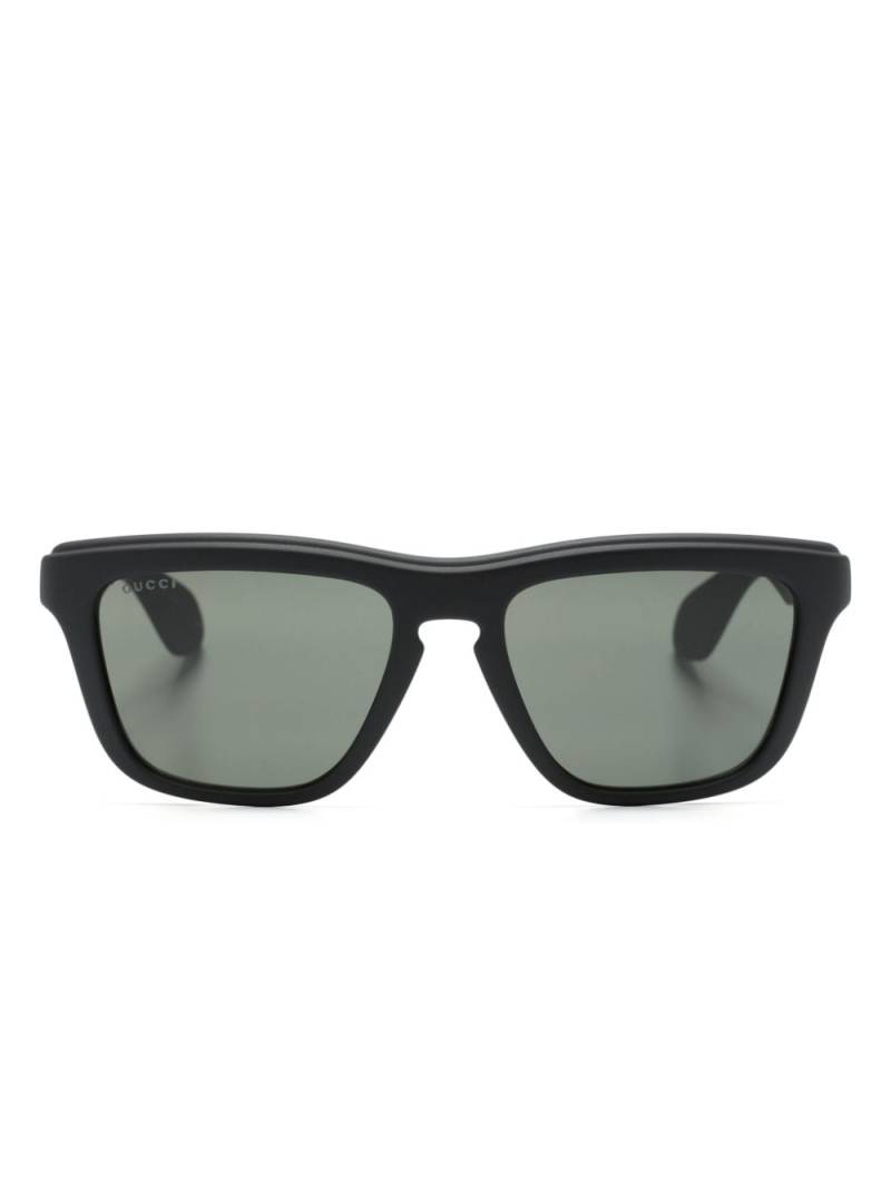Gucci Eyewear perforated-logo square-frame sunglasses - Black von Gucci Eyewear