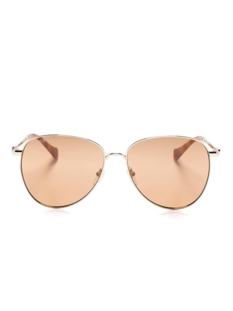 Gucci Eyewear pilot-frame metal sunglasses - Gold von Gucci Eyewear