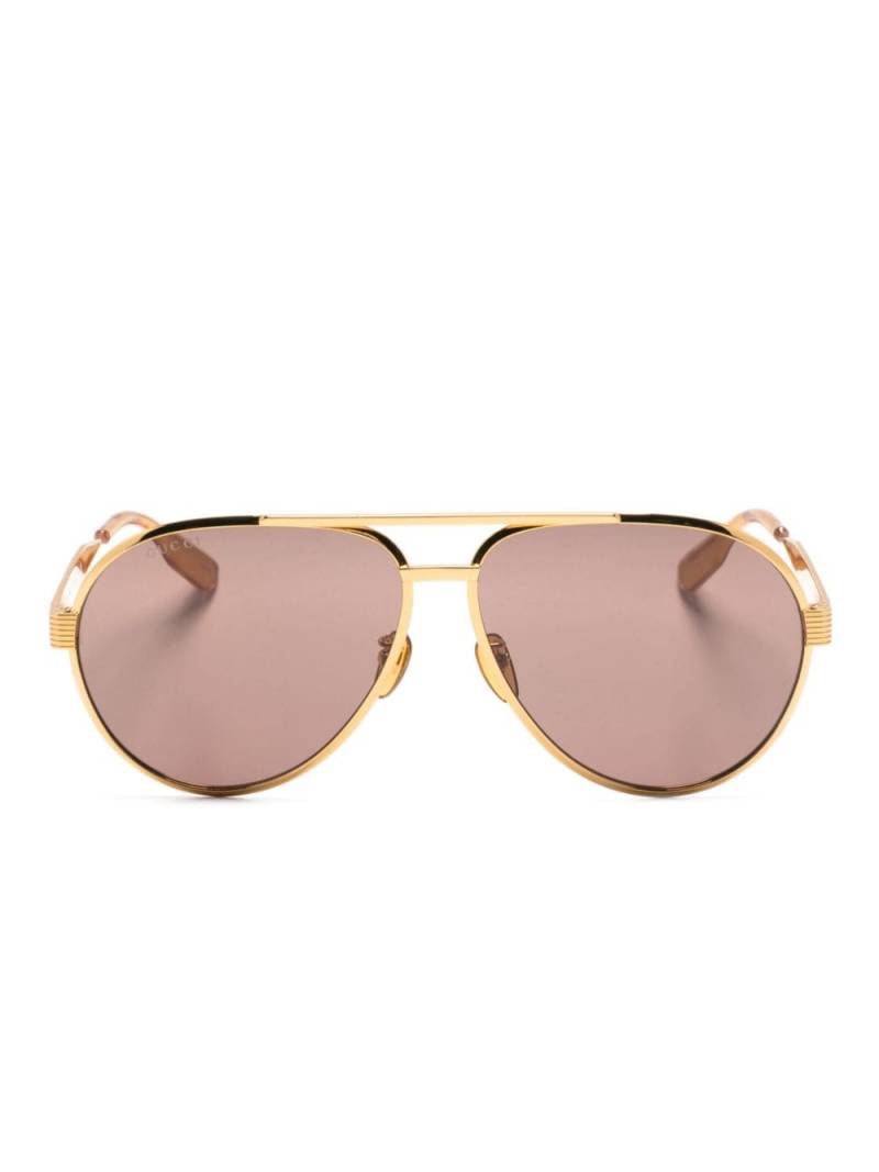 Gucci Eyewear pilot-frame sunglasses - Gold von Gucci Eyewear