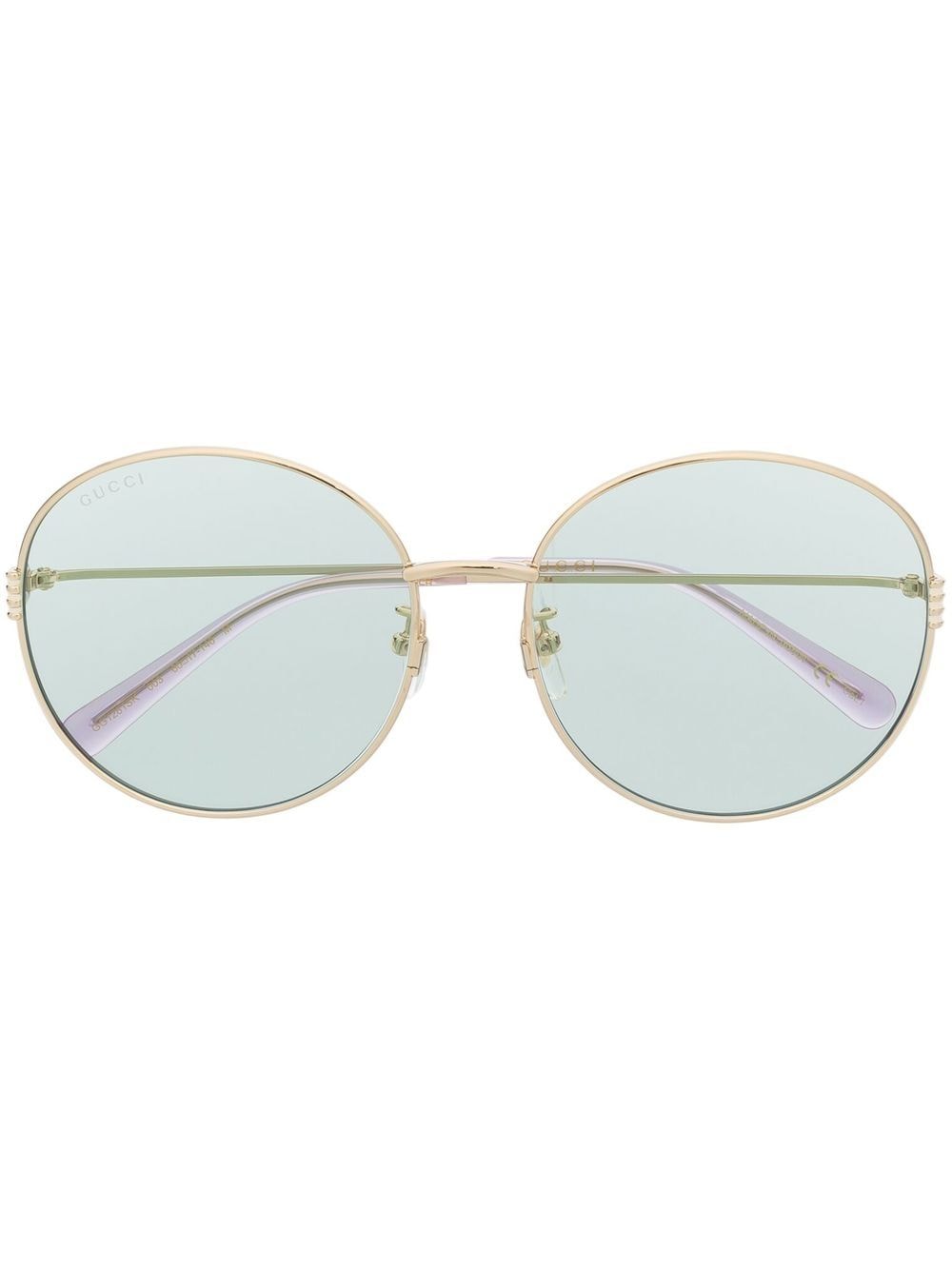 Gucci Eyewear polished round-frame sunglasses - Gold von Gucci Eyewear