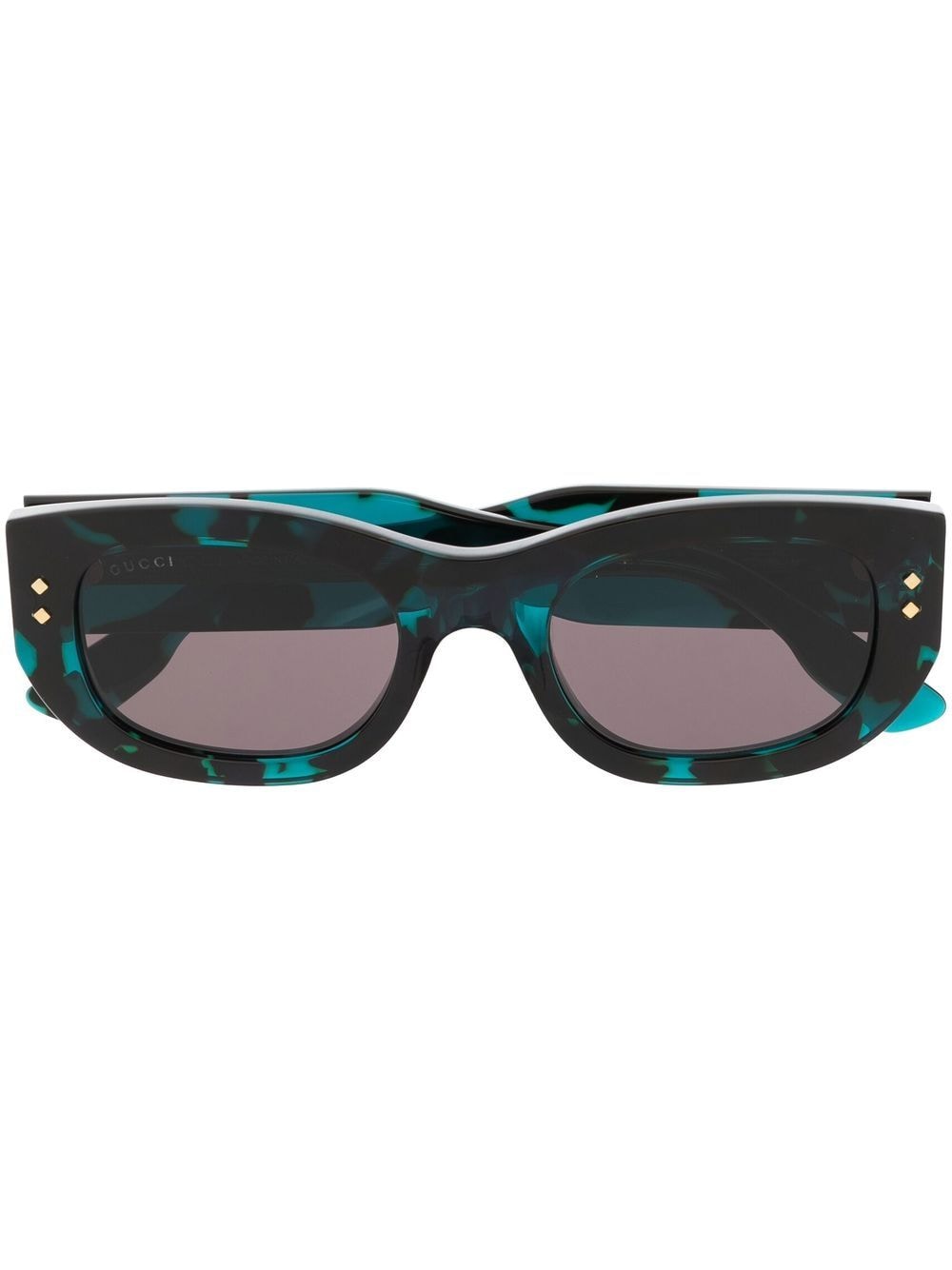 Gucci Eyewear rectangle-frame sunglasses - Blue von Gucci Eyewear