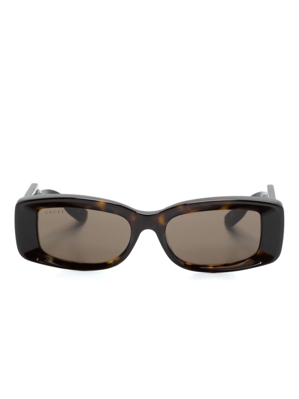 Gucci Eyewear rectangle-frame sunglasses - Brown von Gucci Eyewear
