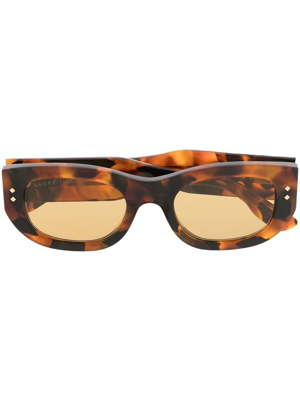 Gucci Eyewear rectangle-frame tinted sunglasses - Brown von Gucci Eyewear