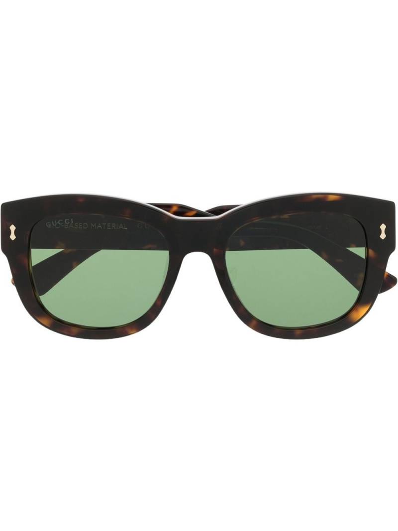 Gucci Eyewear rectangular-frame tortoiseshell sunglasses - Brown von Gucci Eyewear