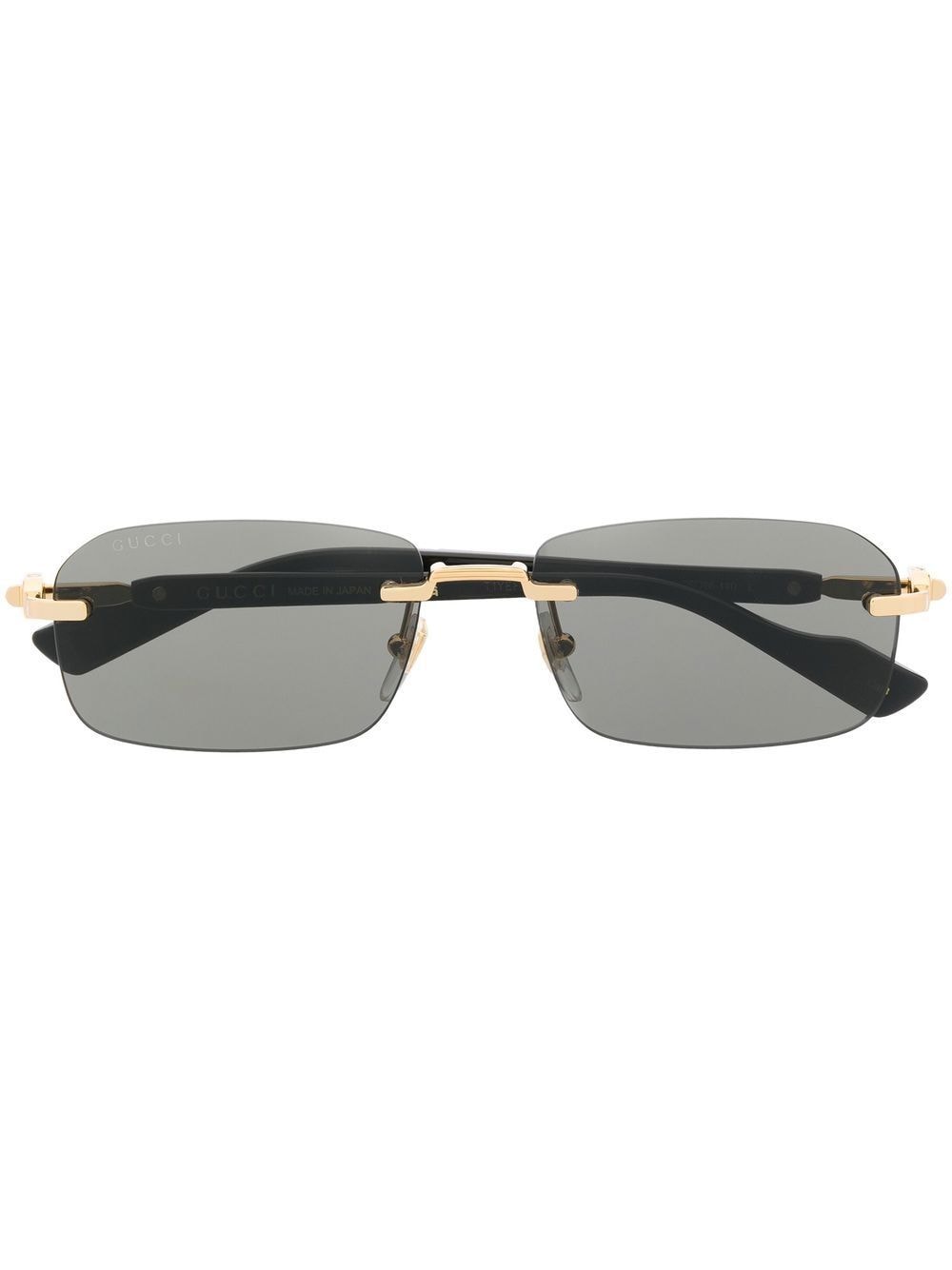 Gucci Eyewear rimless rectangle-frame sunglasses - Black von Gucci Eyewear