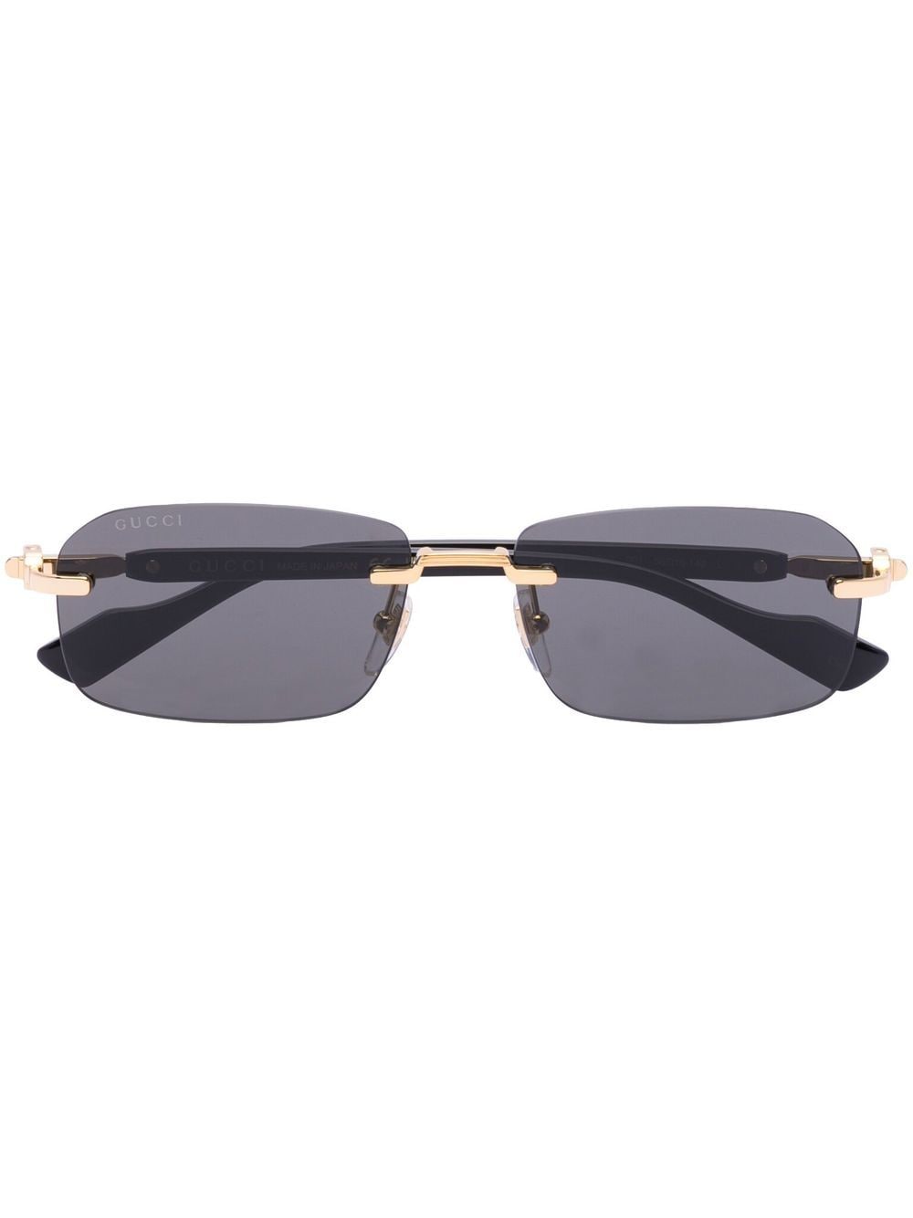 Gucci Eyewear rimless rectangle-frame sunglasses - Black von Gucci Eyewear