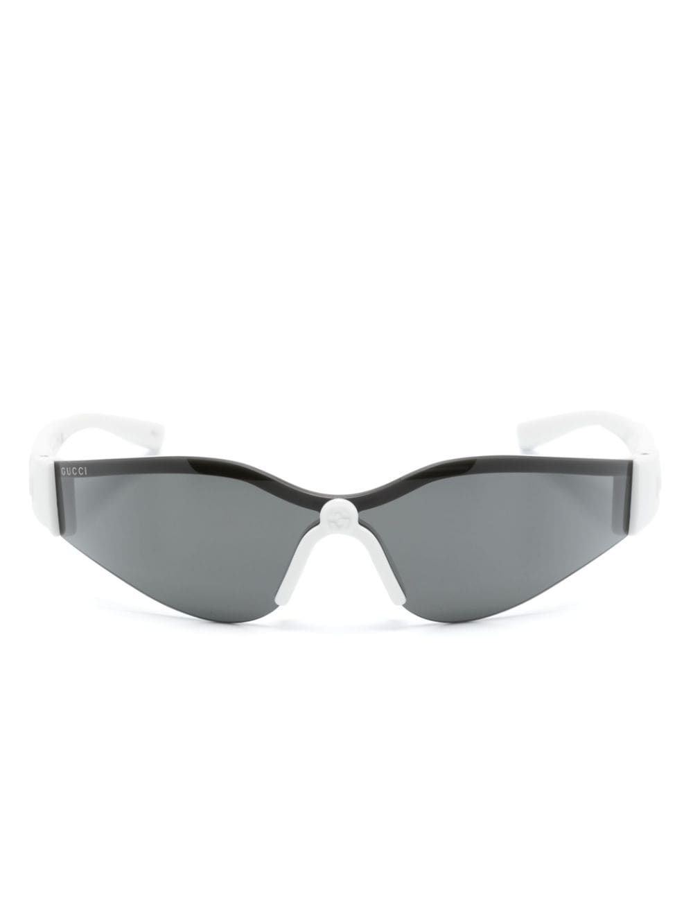 Gucci Eyewear rimless wraparound-frame sunglasses - White von Gucci Eyewear