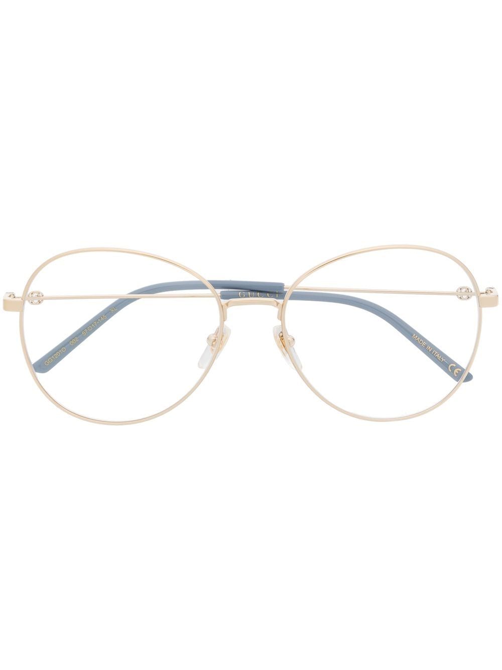 Gucci Eyewear round frame glasses - Gold von Gucci Eyewear