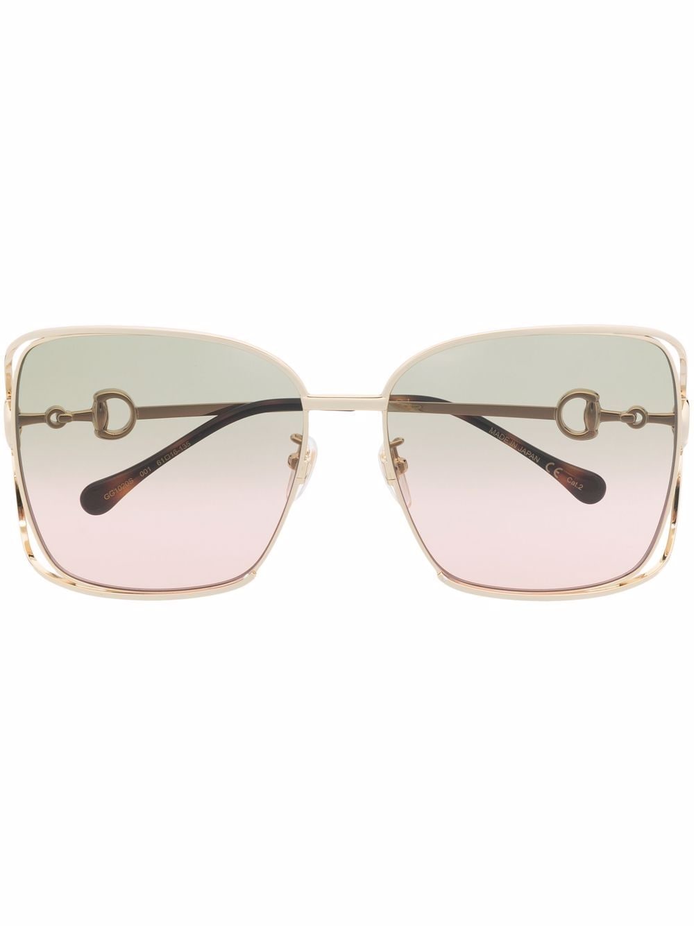 Gucci Eyewear square-frame metal sunglasses - Gold von Gucci Eyewear