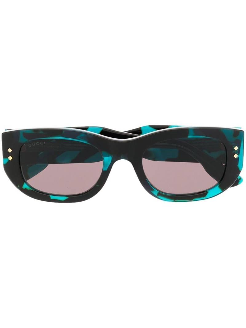 Gucci Eyewear square tinted sunglasses - Blue von Gucci Eyewear