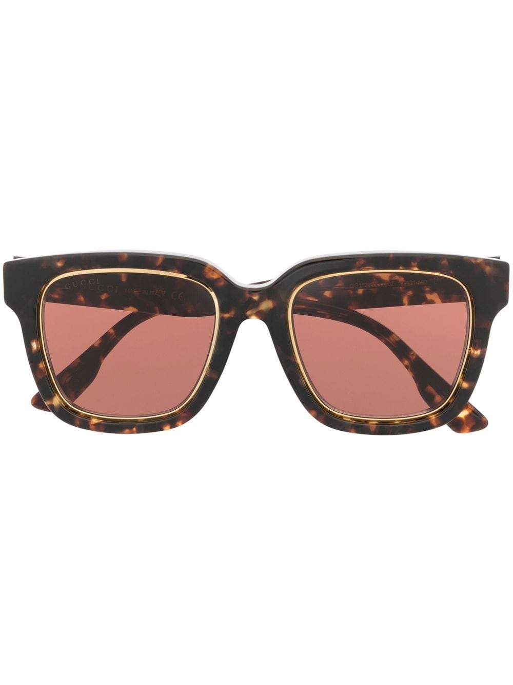 Gucci Eyewear square tinted sunglasses - Brown von Gucci Eyewear