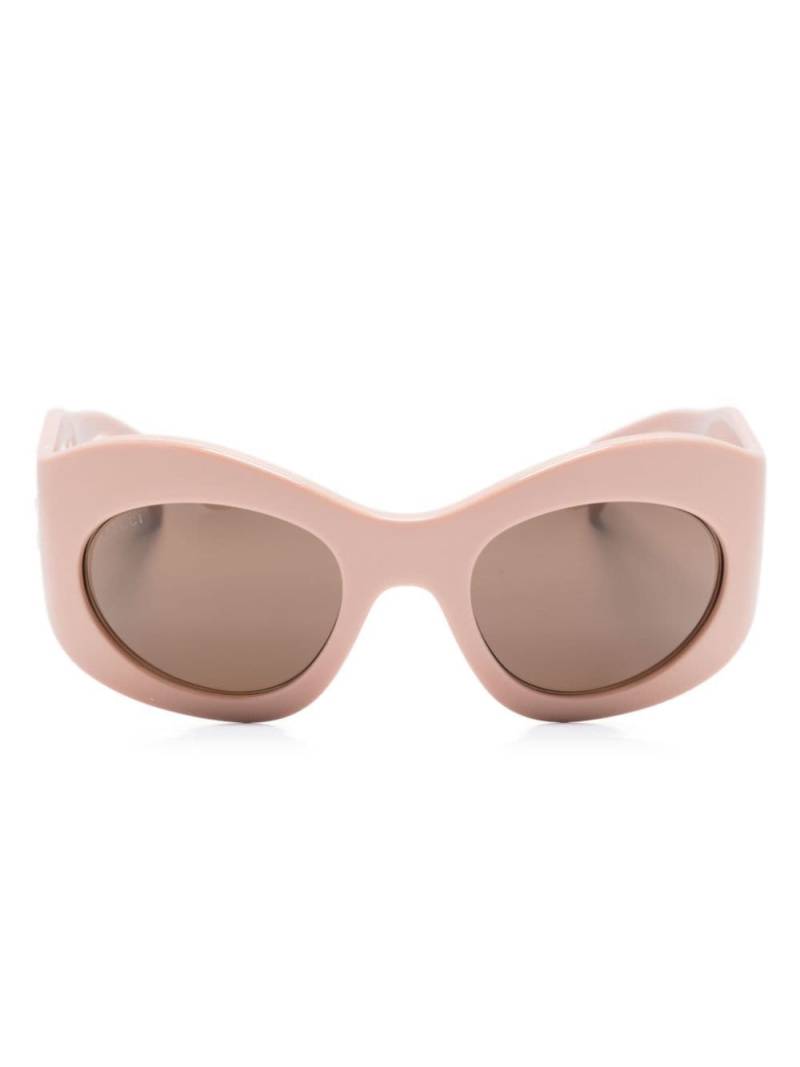 Gucci Eyewear tinted-lenses oval-frame sunglasses - Pink von Gucci Eyewear