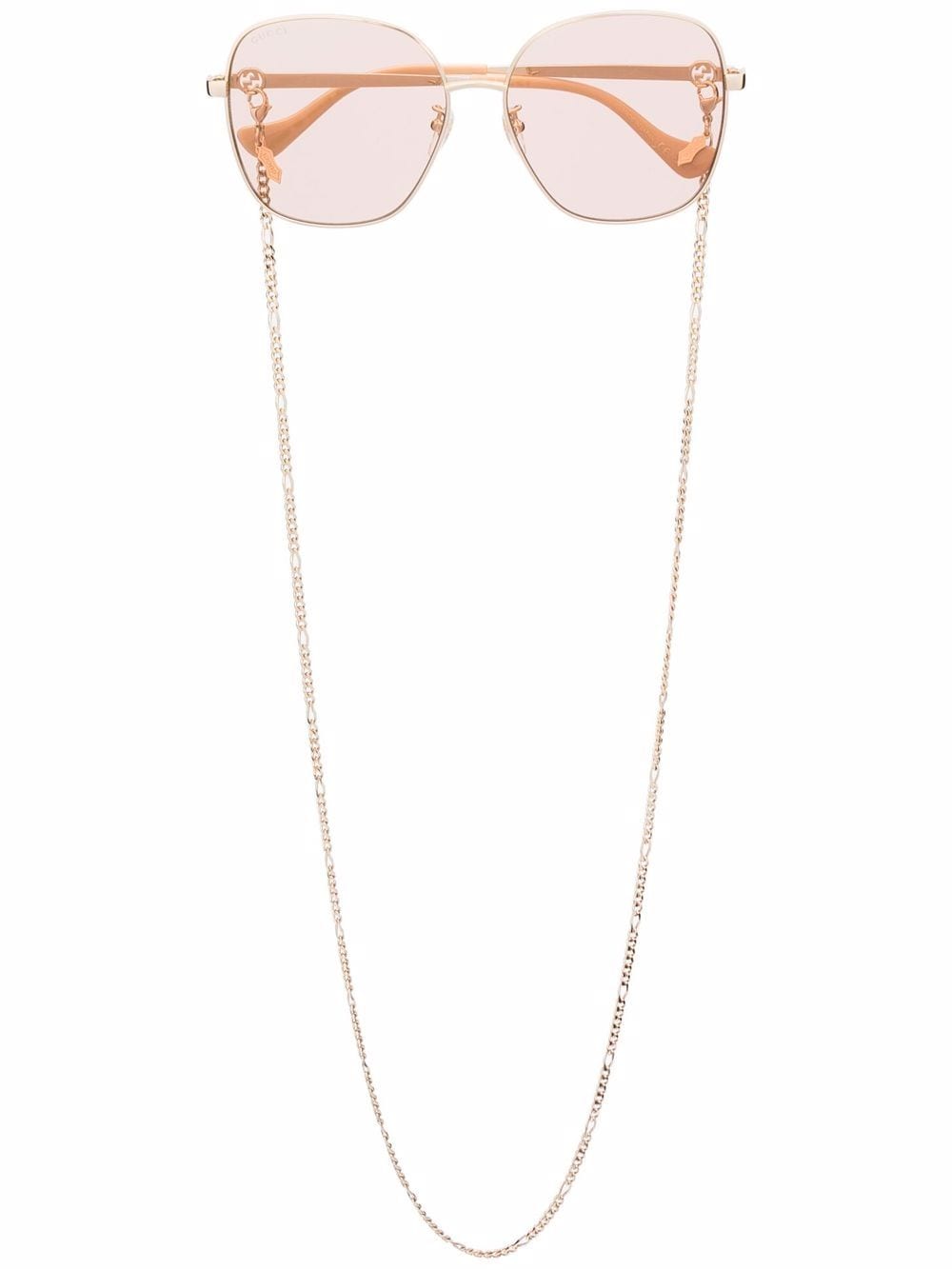 Gucci Eyewear tinted oversize-frame sunglasses - Gold von Gucci Eyewear