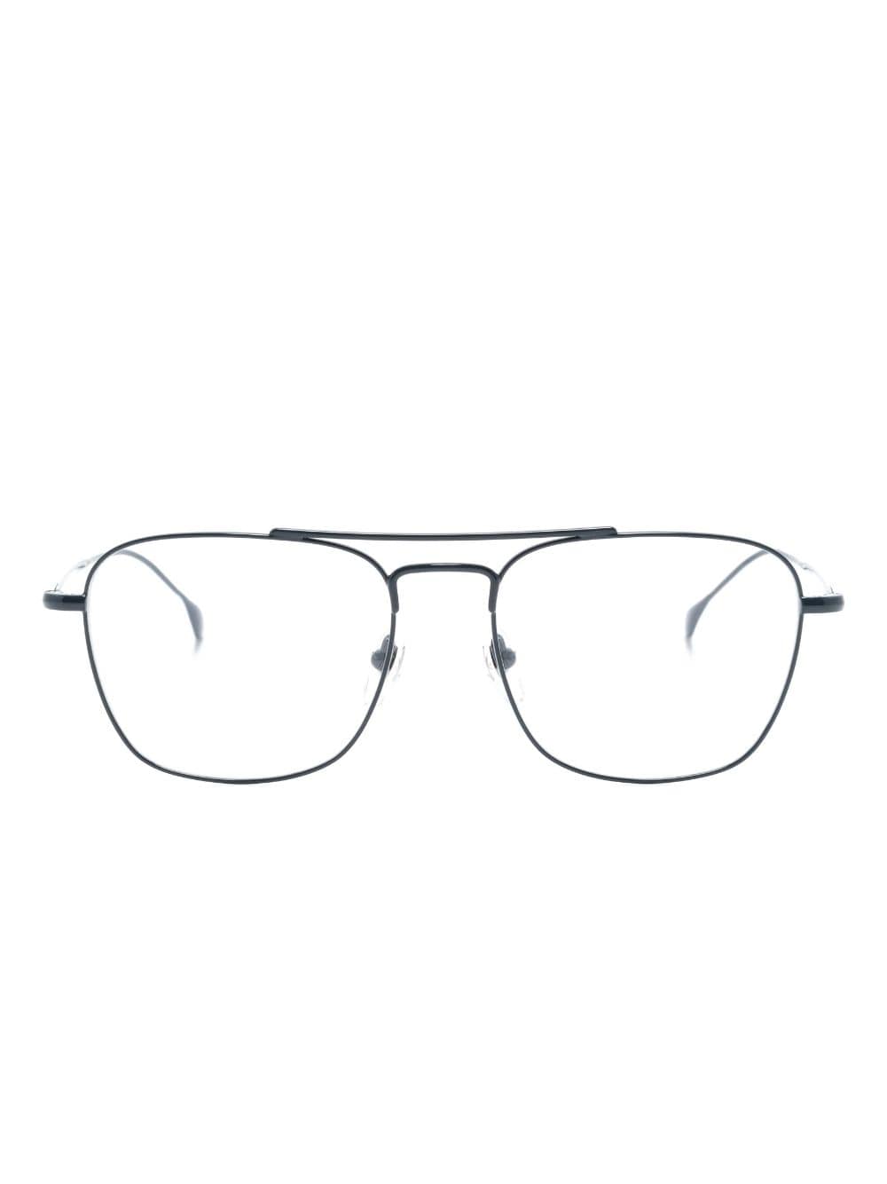 Gucci Eyewear titanium pilot-frame glasses - Blue von Gucci Eyewear