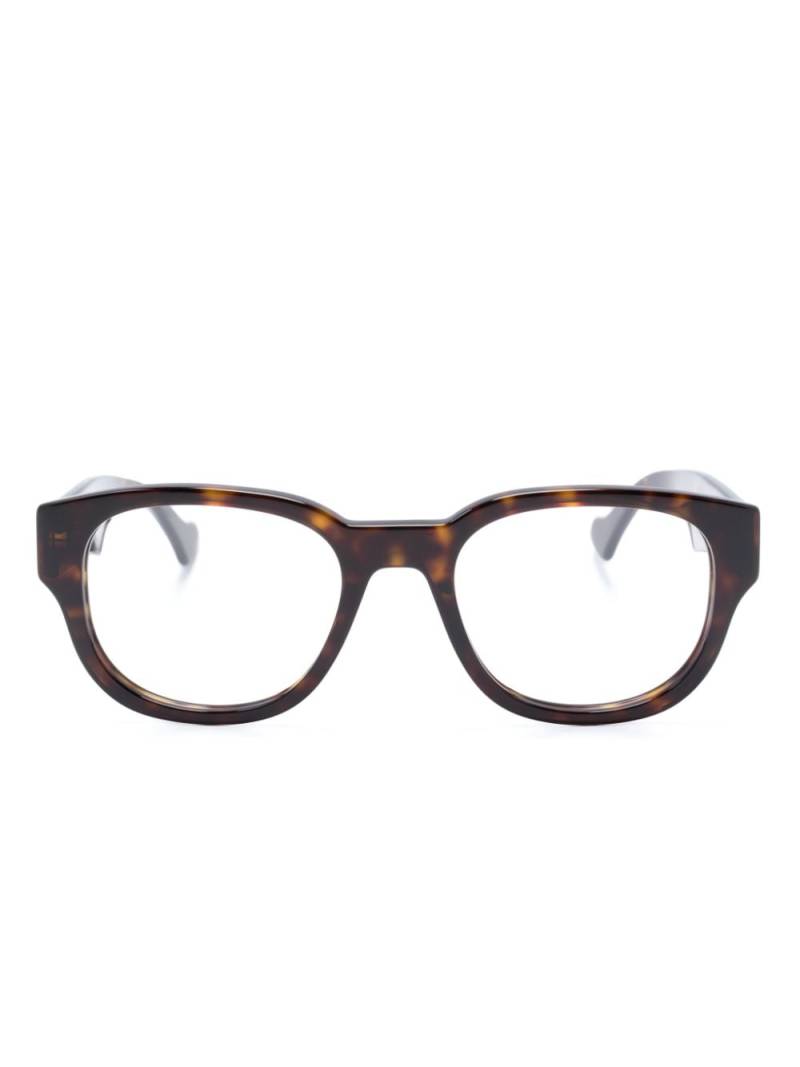Gucci Eyewear tortoiseshell-detailed wayfarer-frame glasses - Brown von Gucci Eyewear