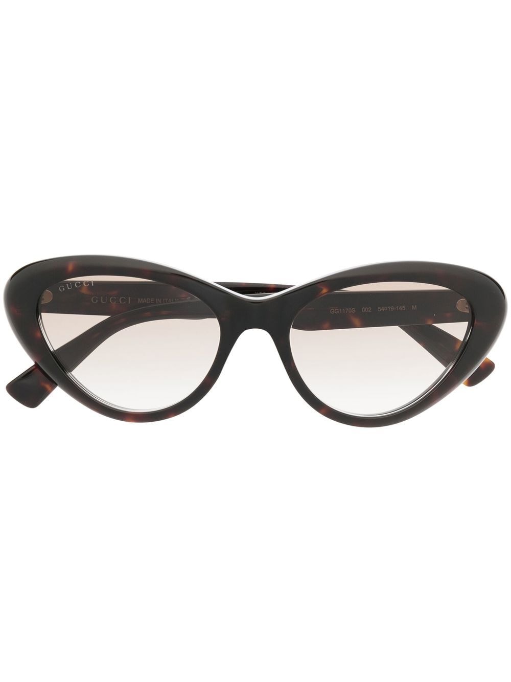 Gucci Eyewear tortoiseshell-effect cat-eye sunglasses - Brown von Gucci Eyewear