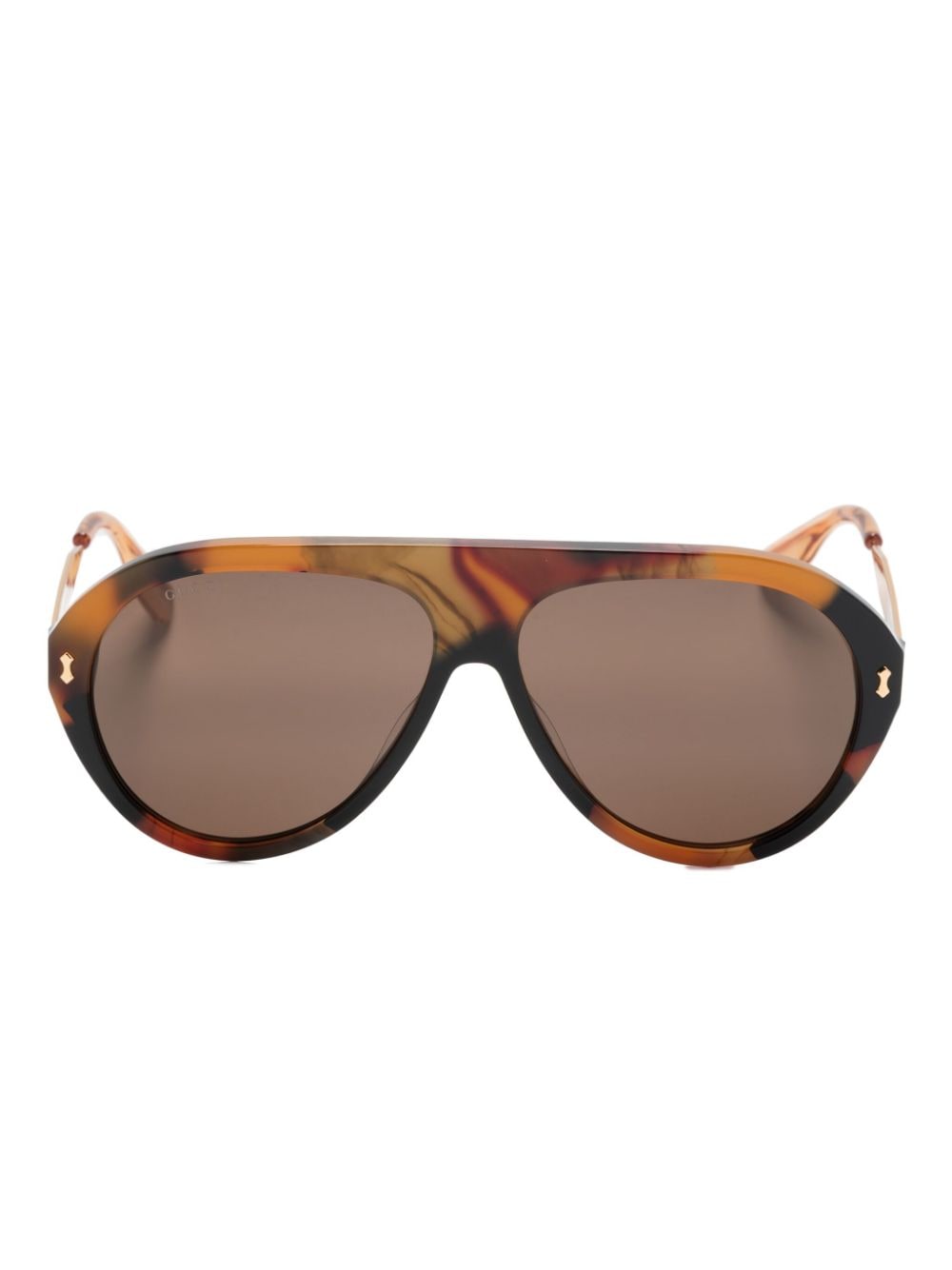Gucci Eyewear tortoiseshell navigator-frame sunglasses - Brown von Gucci Eyewear