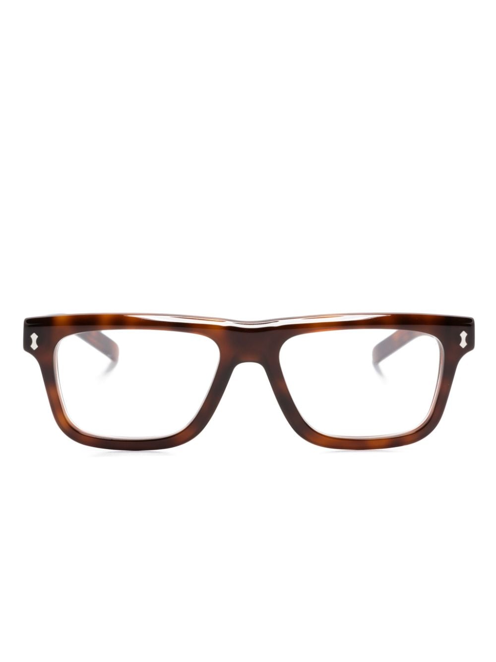 Gucci Eyewear tortoiseshell rectangle-frame glasses - Brown von Gucci Eyewear