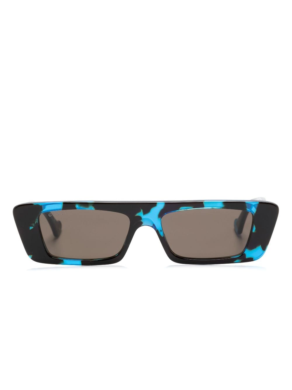 Gucci Eyewear tortoiseshell rectangle-frame sunglasses - Blue von Gucci Eyewear