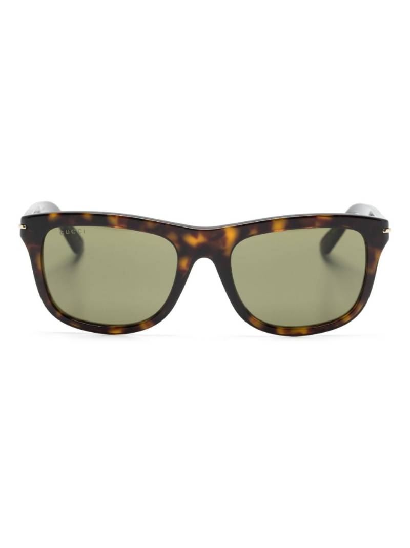 Gucci Eyewear tortoiseshell square-framed sunglasses - Brown von Gucci Eyewear