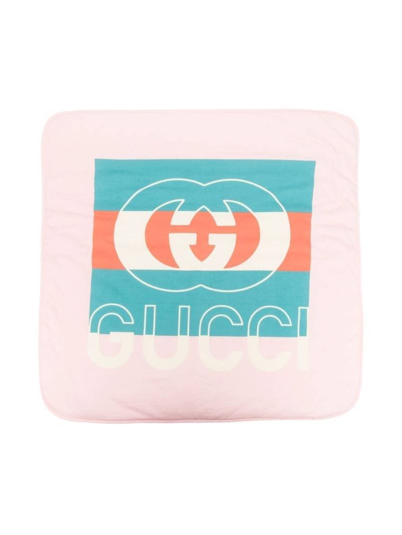 Gucci Kids logo-print blanket - Pink von Gucci Kids