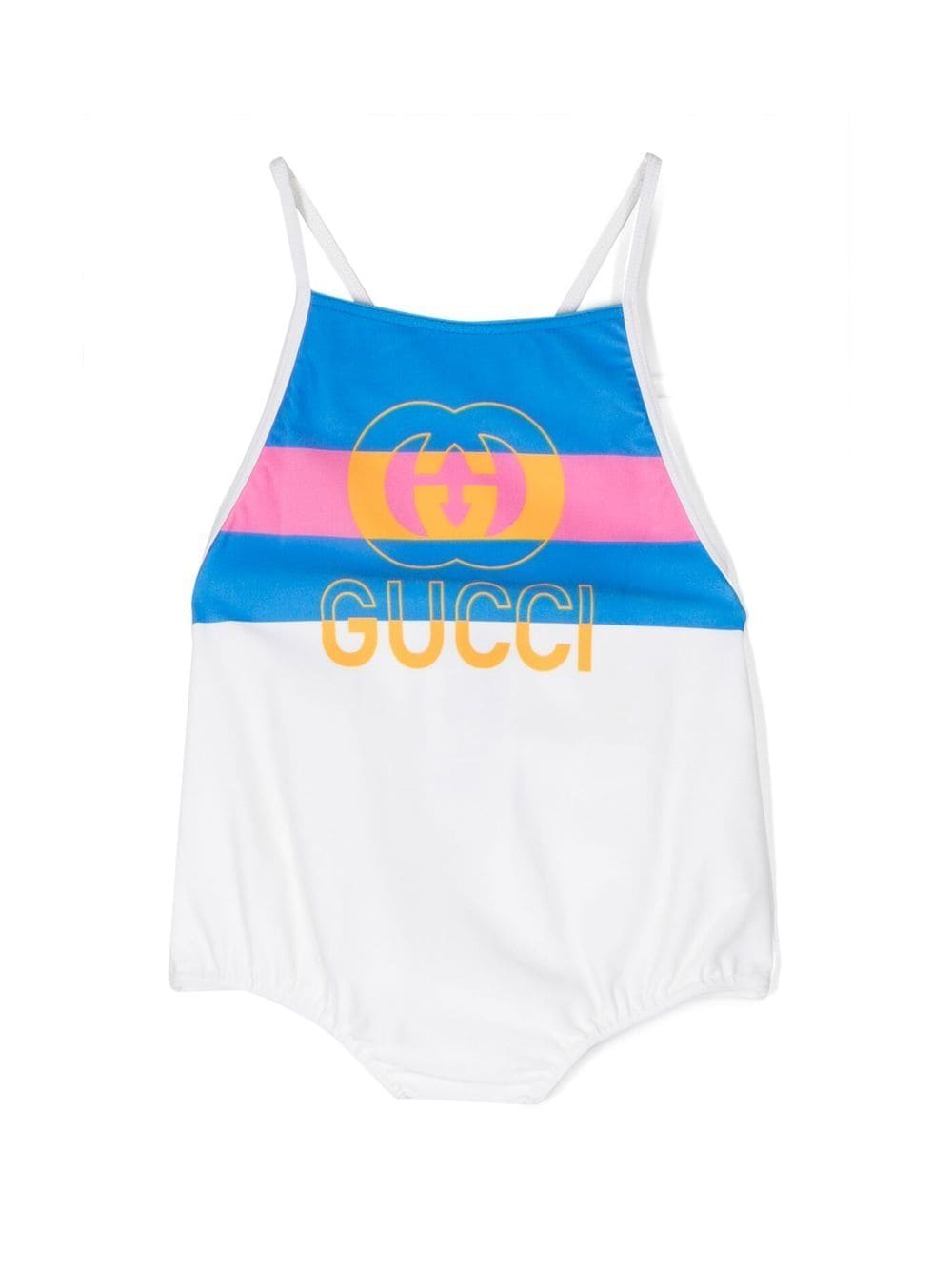 Gucci Kids logo-print square-neck swimsuit - White von Gucci Kids