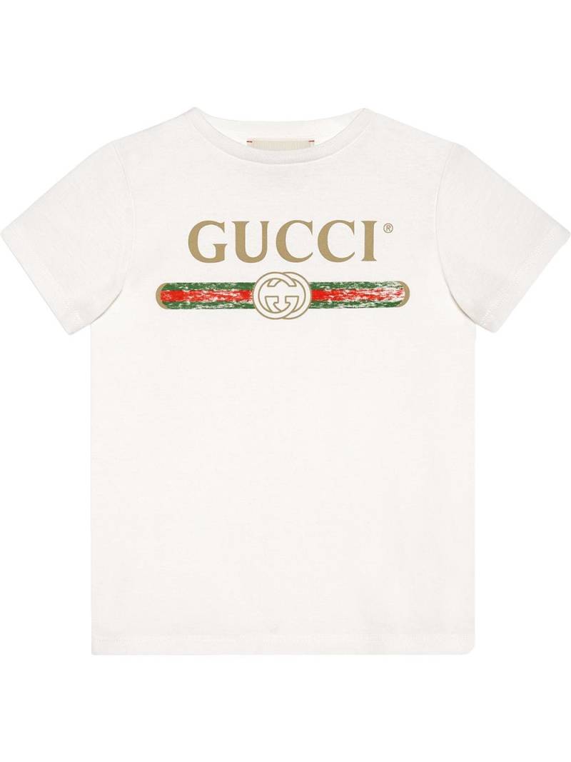 Gucci Kids logo-print short-sleeved T-shirt - White von Gucci Kids
